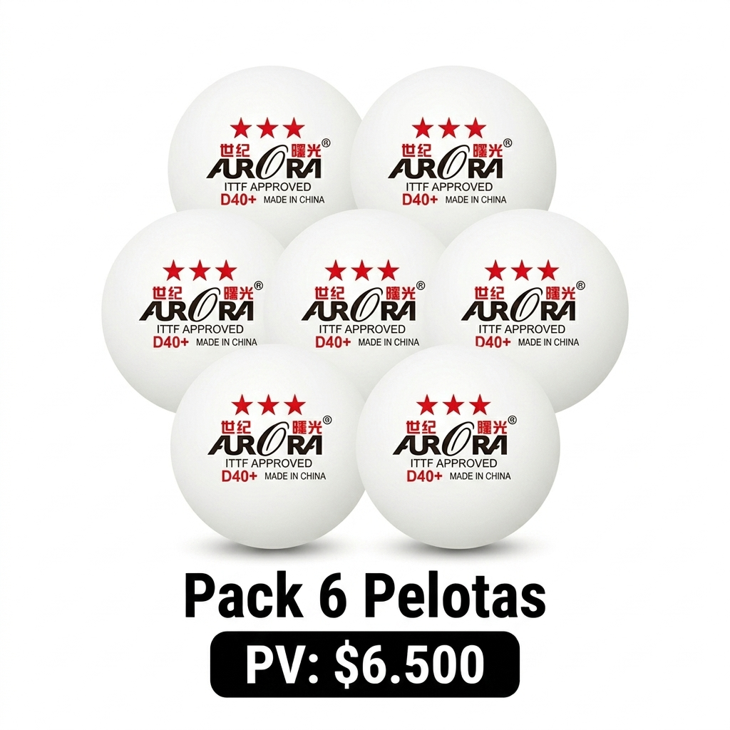 Pack 6 Pelotas Aurora